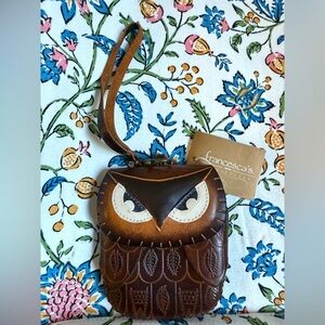 Francesca's Collections Brown Owl Wristlet